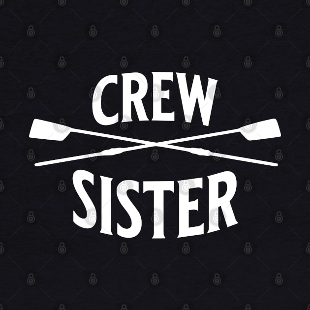 Crew Rowing Sister Sculling Vintage Crossed Oars by TGKelly